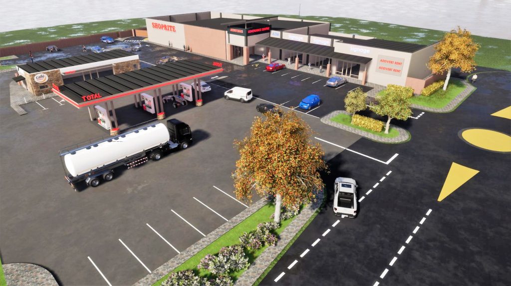 francistown shopping Centre 3d architect render